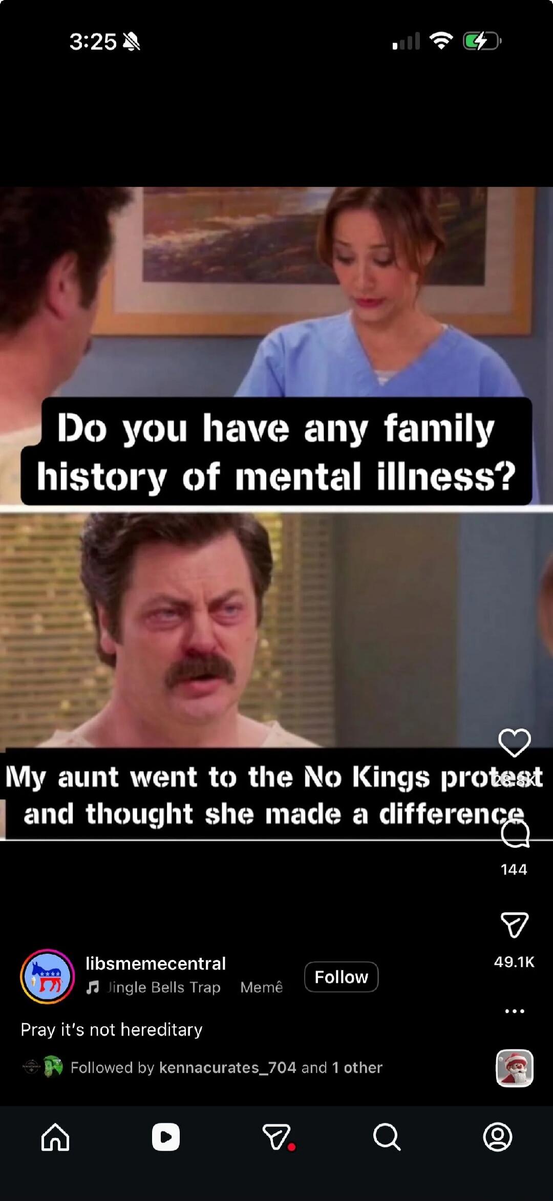 Do you have any family history of mental illness? My aunt went to the No Kings protest and thought she made a difference