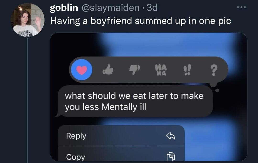 goblin slaymaiden 3d Having a boyfriend summed up in one pic 7y 2 what should we eat later to make you less Mentally ill Reply Copy Q 691 10 368k 374k T