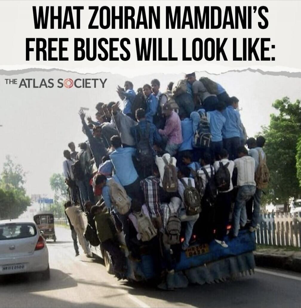 WHAT ZOHRAN MAMDANI'S FREE BUSES WILL LOOK LIKE: THE ATLAS SOCIETY
