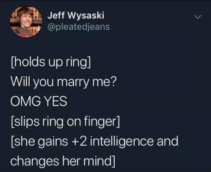 Jeff Wysaski w pleatedjeans holds up ring Will you marry me VCRYS SileSiglaleRelahilale 1y SaleXe ISRV A I EllTellglelF 1alo e aF Tale R alTdnallple