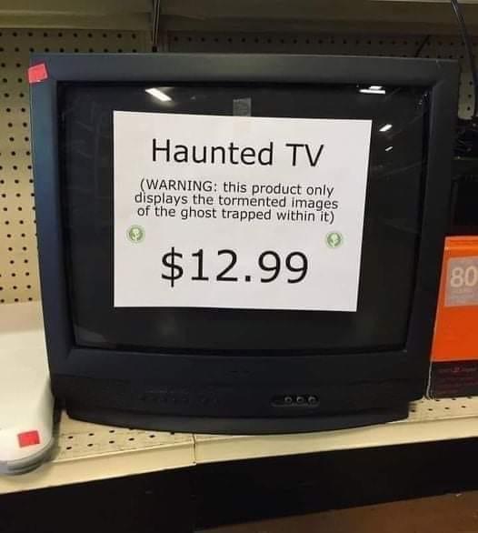 Haunted TV WARNING this product only displays the tormented images of the ghost trapped within it 1299