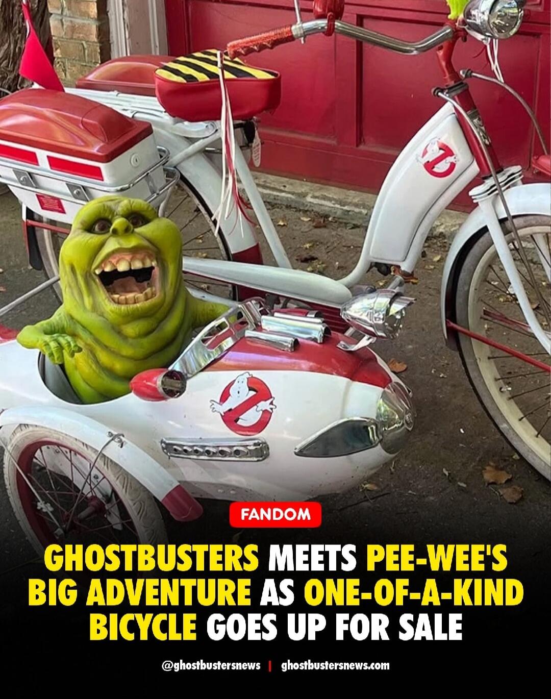 FANDOM GHOSTBUSTERS MEETS PEE-WEE'S BIG ADVENTURE AS ONE-OF-A-KIND BICYCLE GOES UP FOR SALE @ghostbustersnews | ghostbustersnews.com