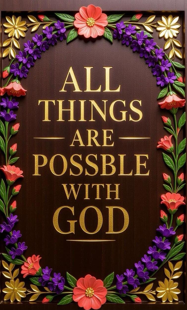 ALL THINGS ARE POSSIBLE WITH GOD