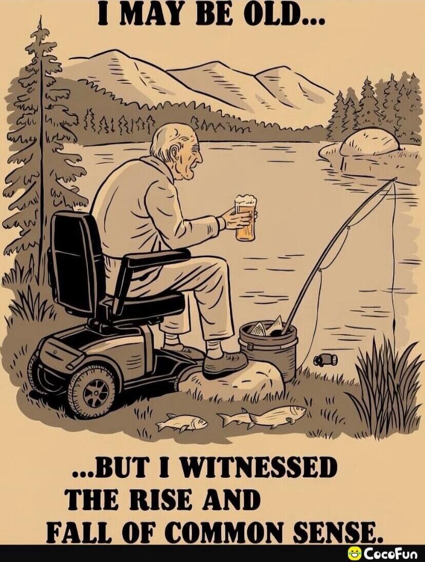 I MAY BE OLD... ...BUT I WITNESSED THE RISE AND FALL OF COMMON SENSE.