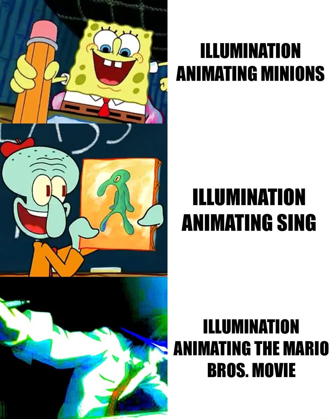 ILLUMINATION ANIMATING MINIONS ILLUMINATION ANIMATING SING Jw ILLUMINATION ANIMATING THE MARIO