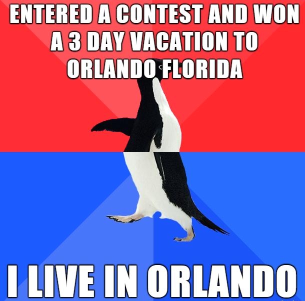 ENTEREDACONTEST ANDWON A3 DAY VACATIONTO ORLANDO FLORIDA LLIVEIN ORLANDO