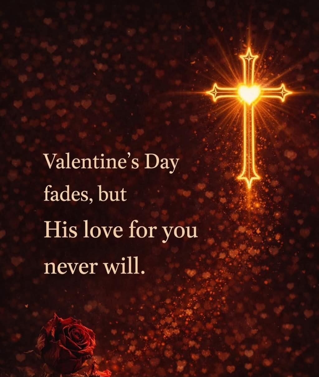 Valentine's Day fades, but His love for you never will.
