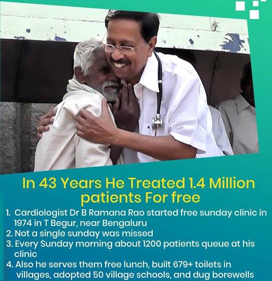 In 43 Years He Treated 14 Million patients For free
