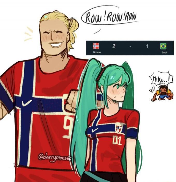 ROW! ROW! ROW Norway 2 - 1 Brazil Miku..! @dannymans66