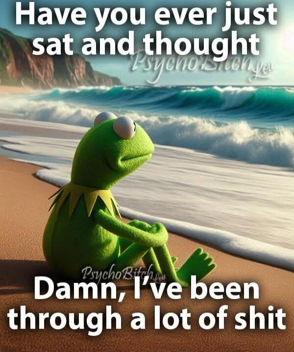 Have you ever just sat and thought\nDamn, I've been through a lot of shit