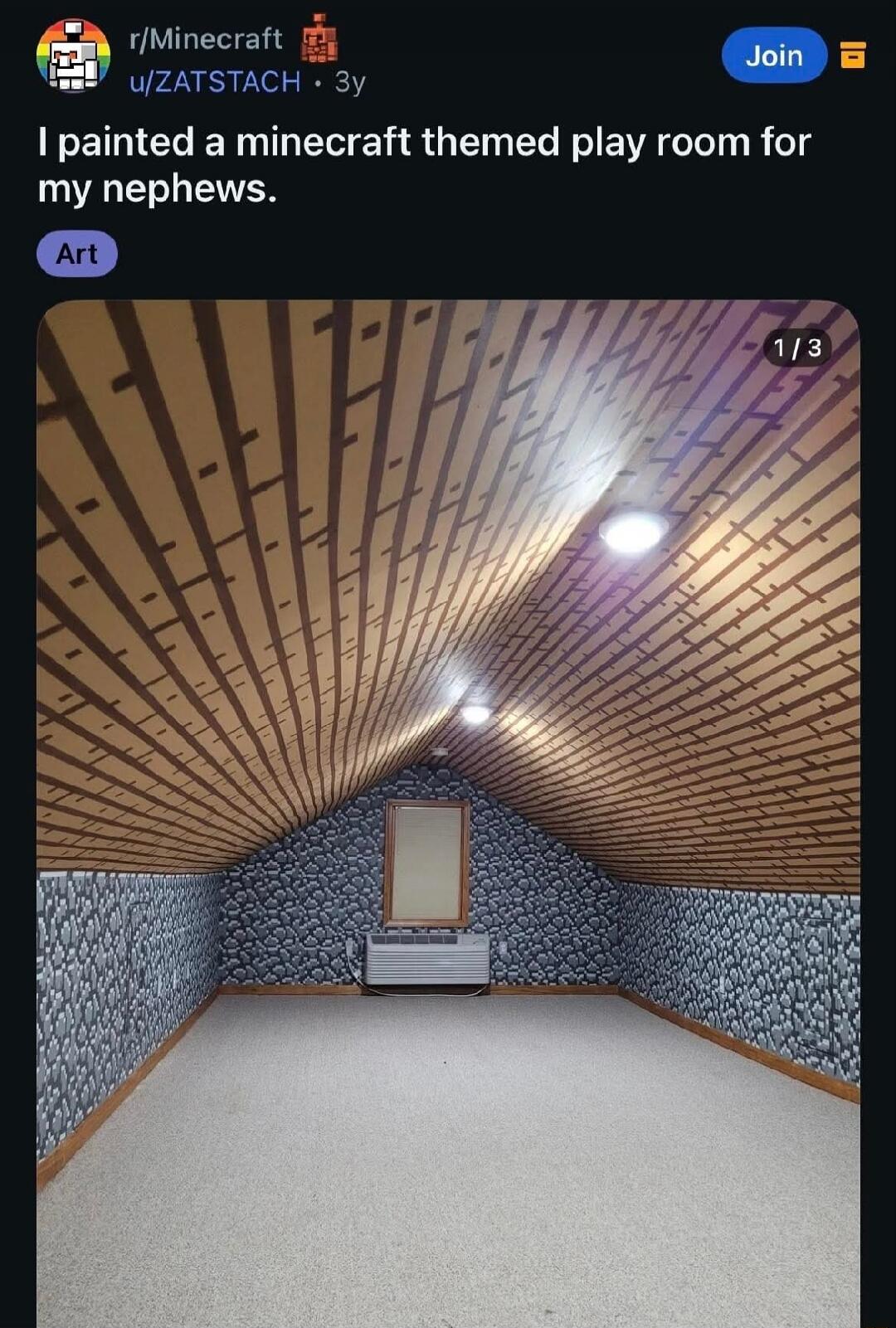 I painted a minecraft themed play room for my nephews.