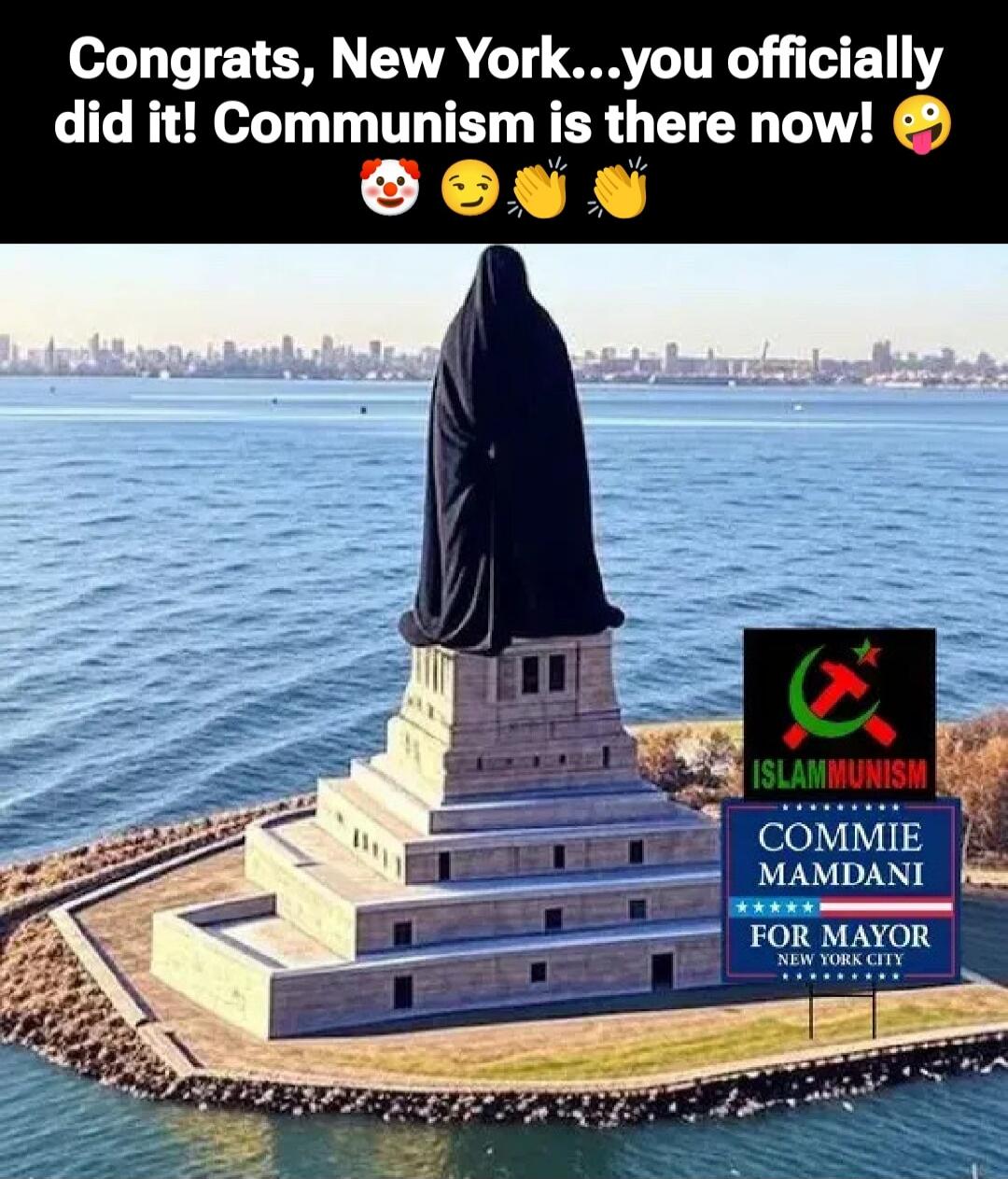 Congrats, New York...you officially did it! Communism is there now! 😜

ISLAM MUMIN
COMMIE MAMDANI FOR MAYOR NEW YORK CITY