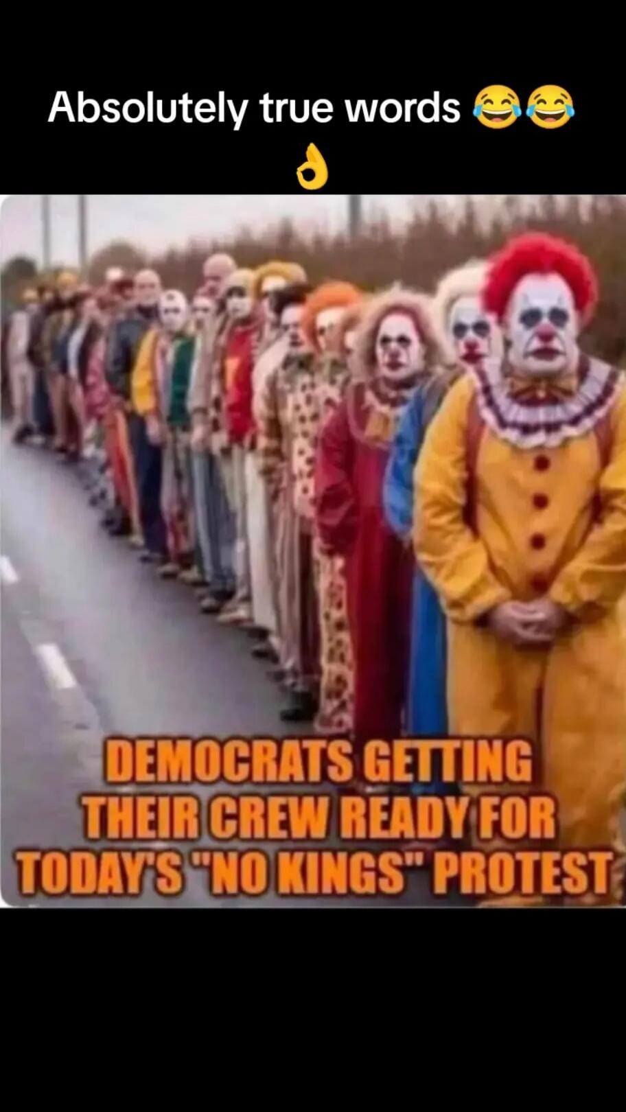 Absolutely true words 😂😂😂 Democrats getting their crew ready for today's 