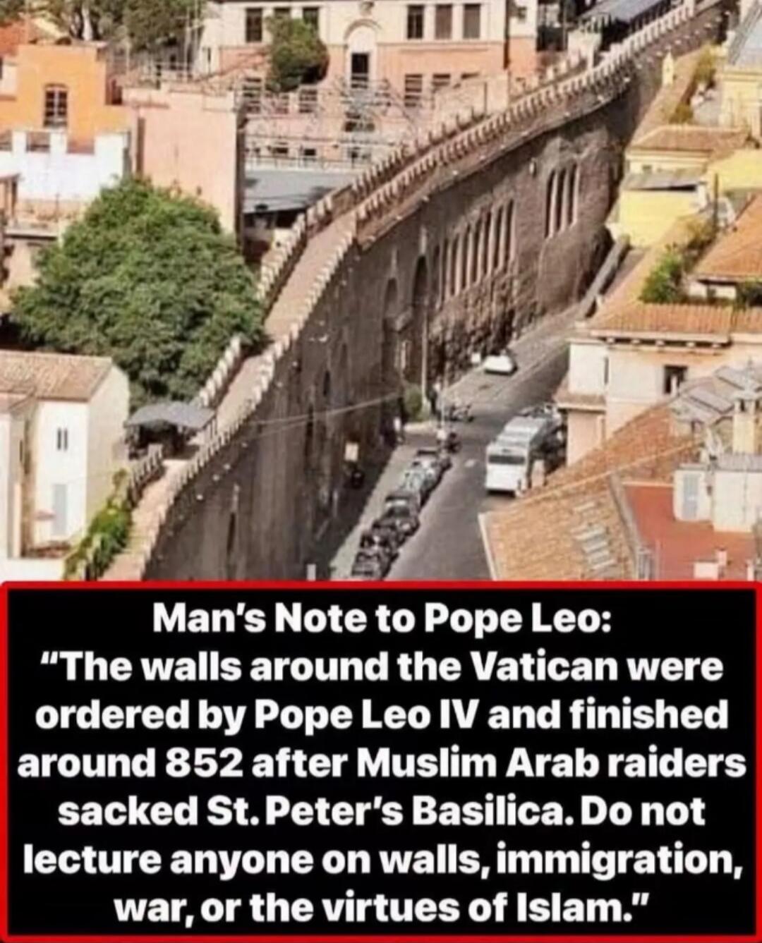 Man's Note to Pope Leo: 