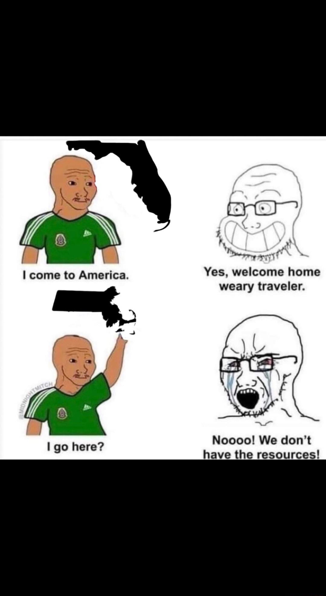 Bromy 7 o come to America Yes welcome home weary traveler 1go here