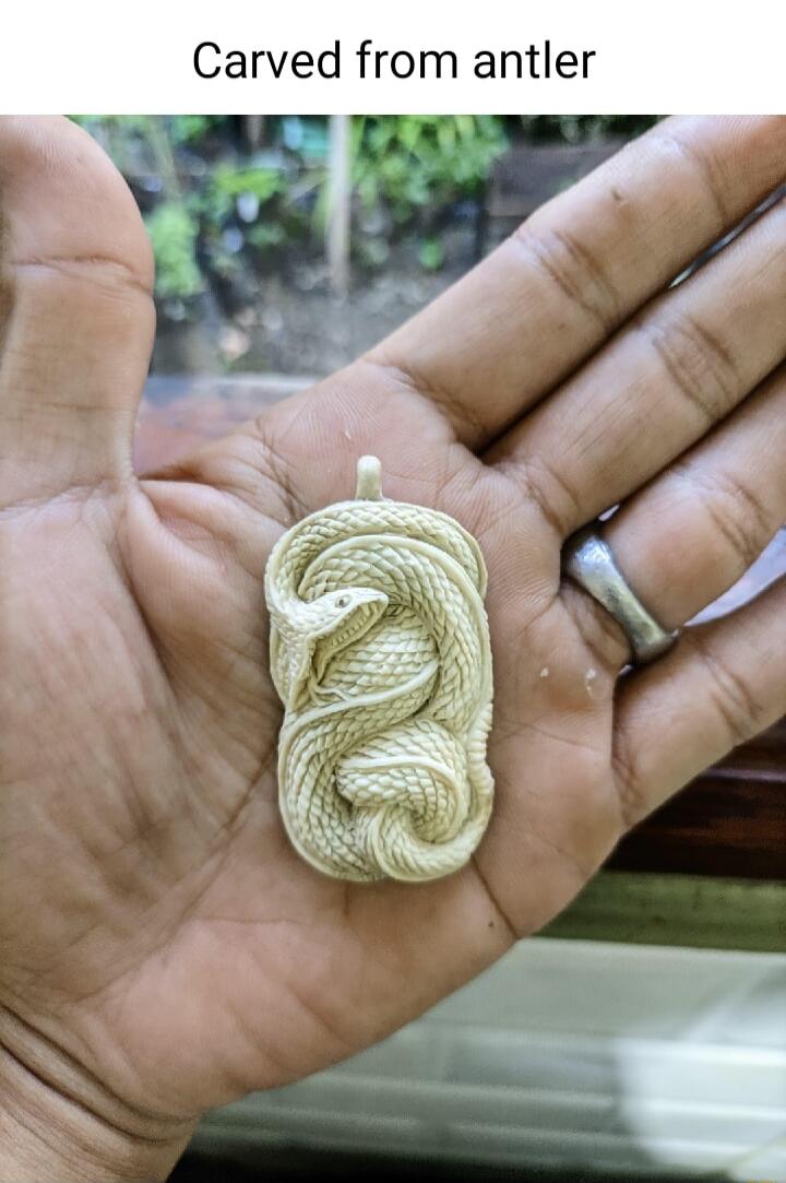 Carved from antler
