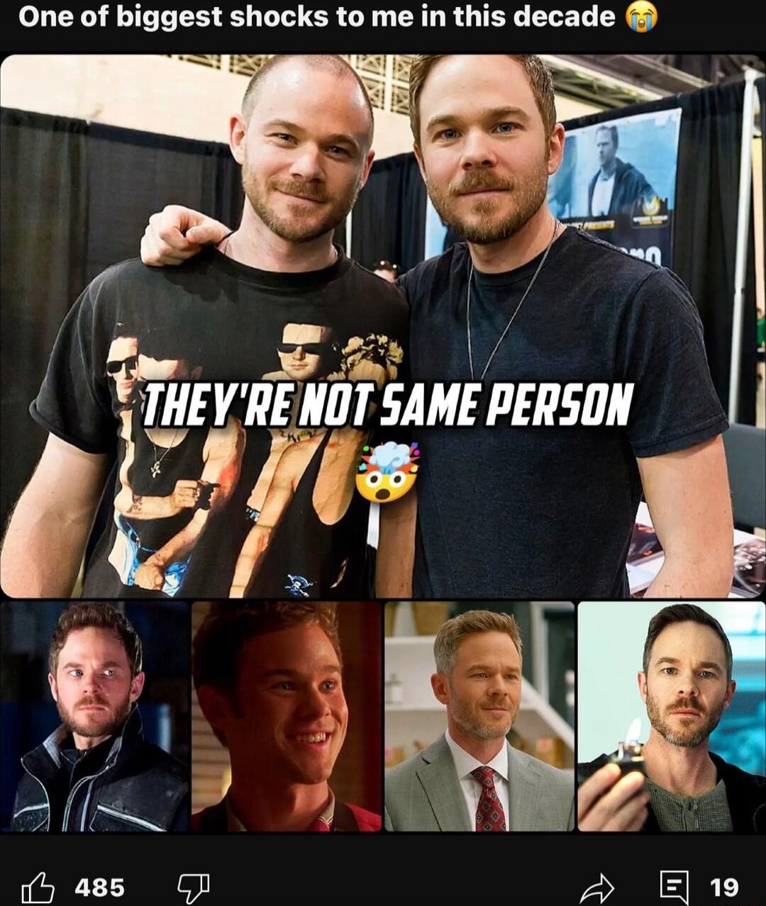 One of biggest shocks to me in this decade 😭 They're not same person.