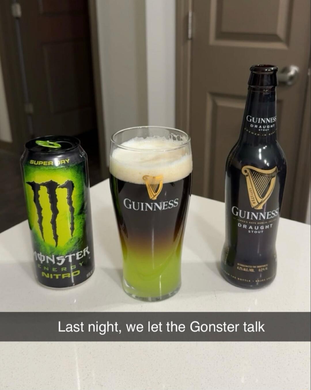 Last night, we let the Gonster talk