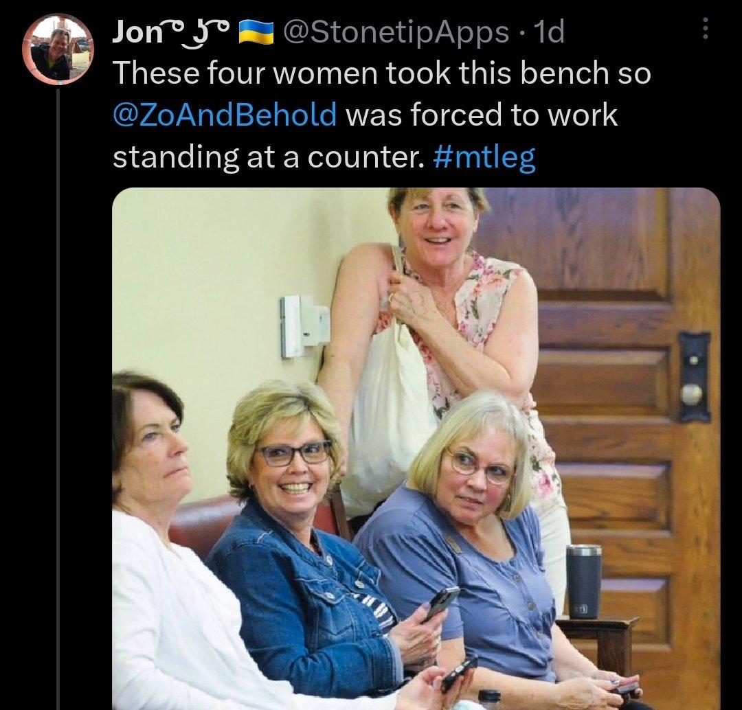 Jon_ Stone pps 1d These four women took this bench so GV IEERTICRVEER o1o Te RCRUTCTI S standing at a counter mtleg