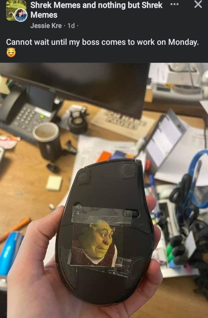 A Shrek Memes and nothing but Shrek X X Memes JessieKre 1d Cannot wait until my boss comes to work on Monday