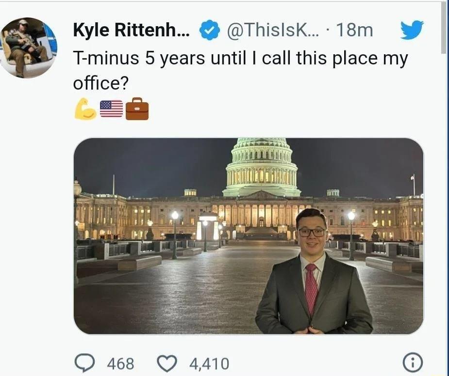 Kyle Rittenh ThislsK 18m 9 T minus 5 years until call this place my office Q 468 Q 4410
