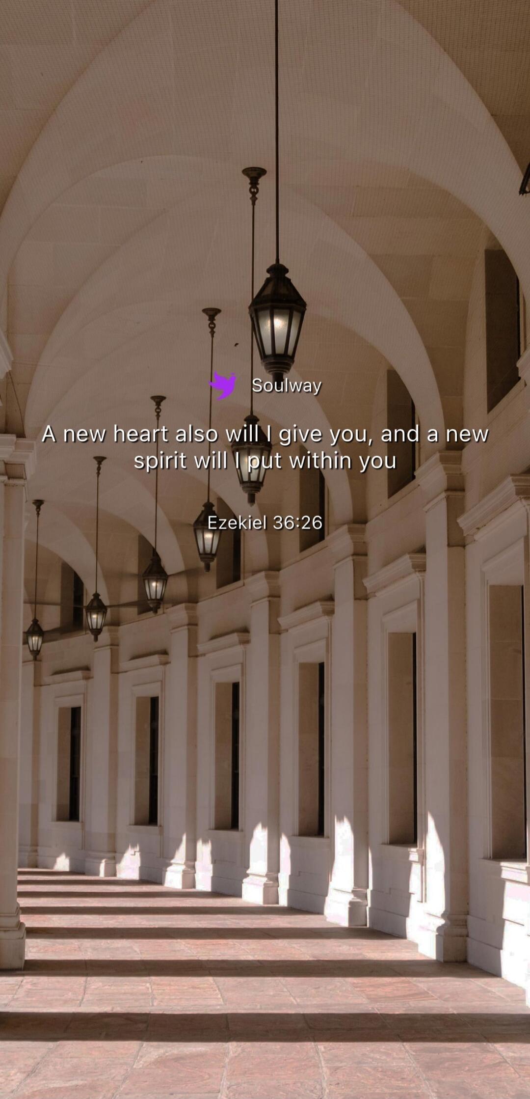 Soulway A new heart also will I give you, and a new spirit will I put within you Ezekiel 36:26