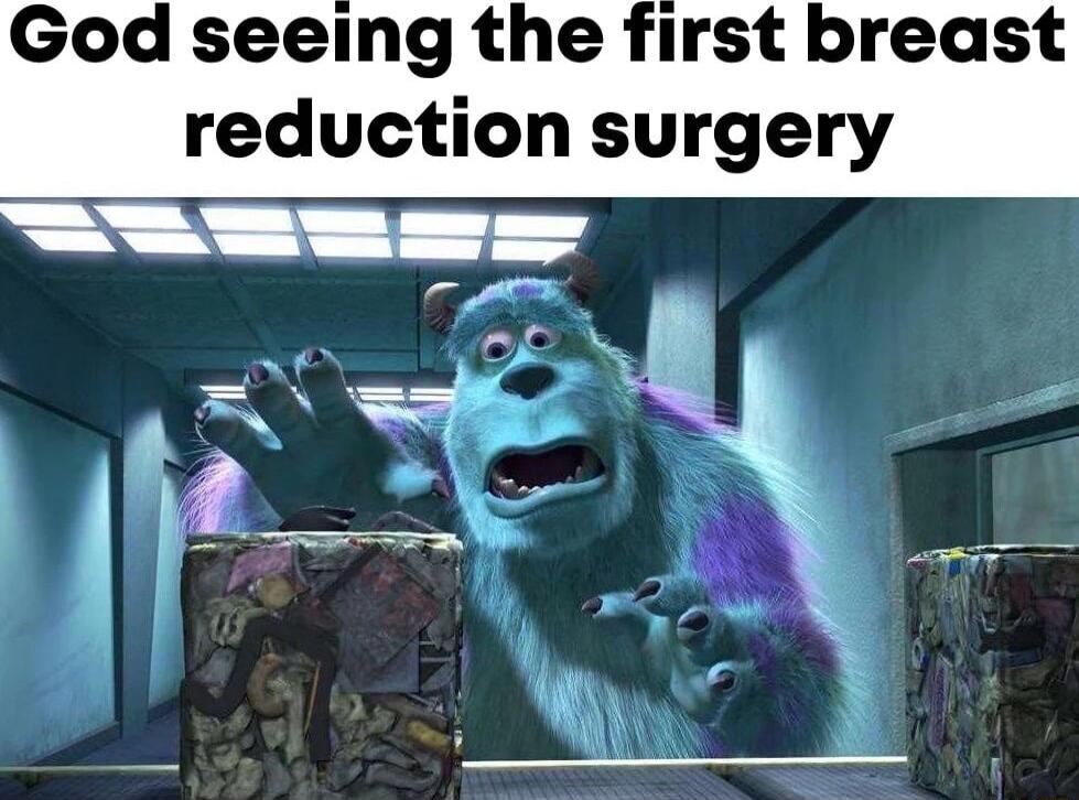 God seeing the first breast reduction surgery T g oy B 4