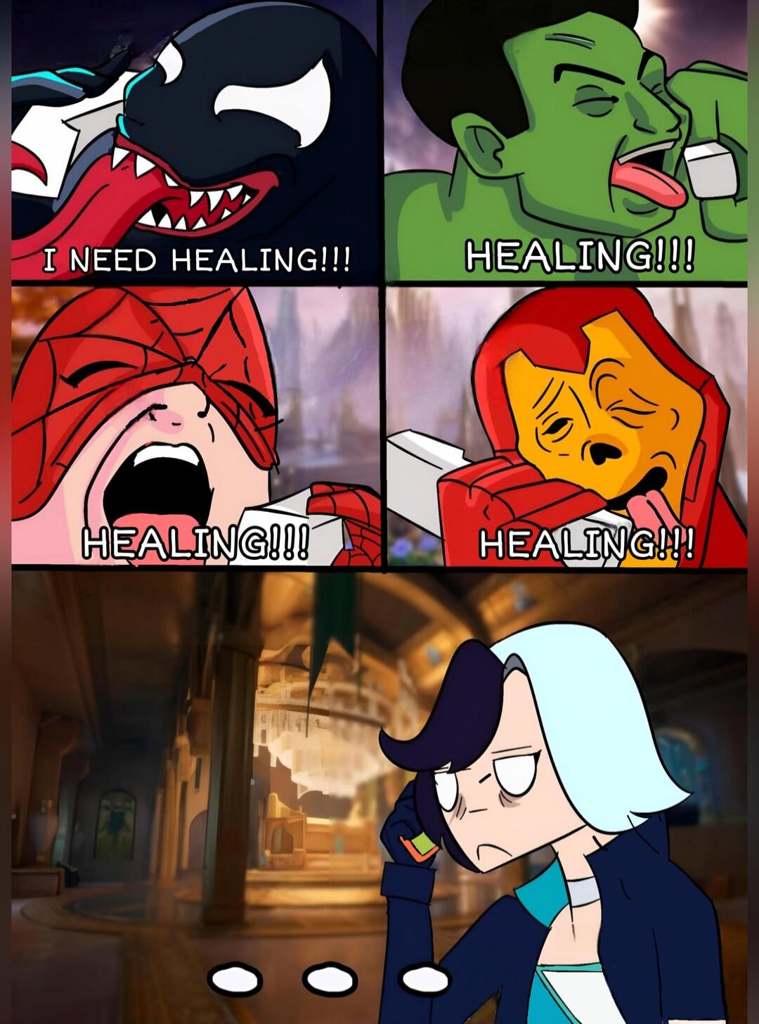 e r L2 ihgi 44 T NEED HEALING HEALING 1 P o HEATRGN