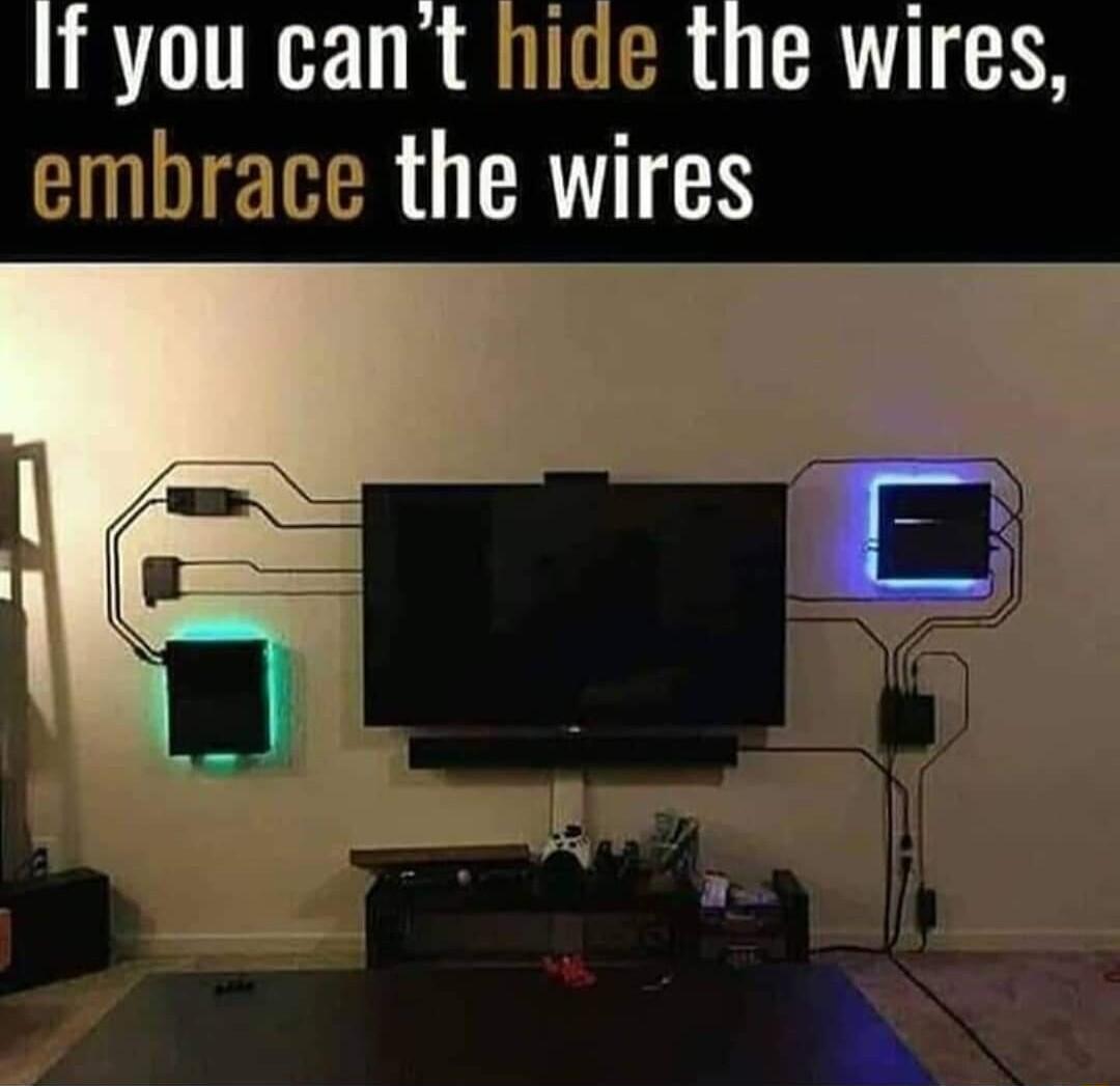If you cant hide the wires se the Wres