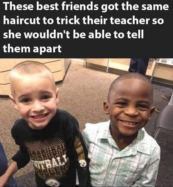 These best friends got the same haircut to trick their teacher so she wouldnt be able to tell them apart