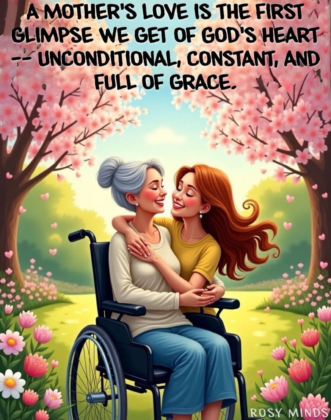 A MOTHER'S LOVE IS THE FIRST GLIMPSE WE GET OF GOD'S HEART - UNCONDITIONAL, CONSTANT, AND FULL OF GRACE.