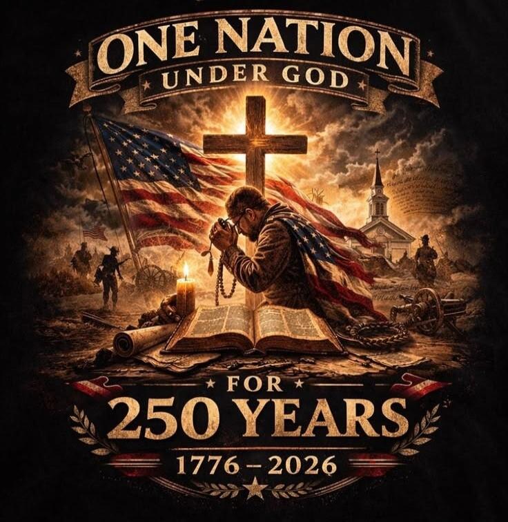 ONE NATION UNDER GOD FOR 250 YEARS 1776-2026