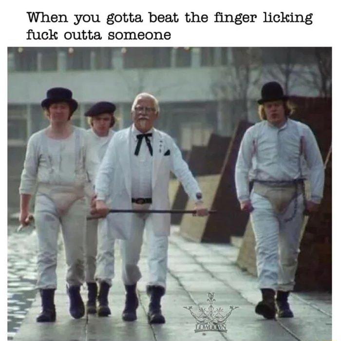 When you gotta beat the finger licking fuck outta someone