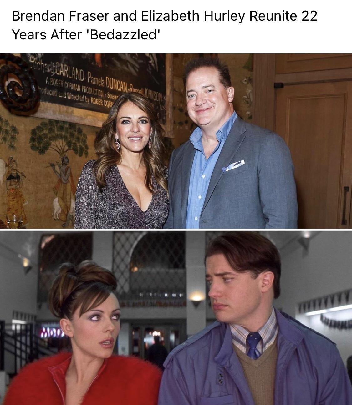 Brendan Fraser and Elizabeth Hurley Reunite 22 Years After Bedazzle
