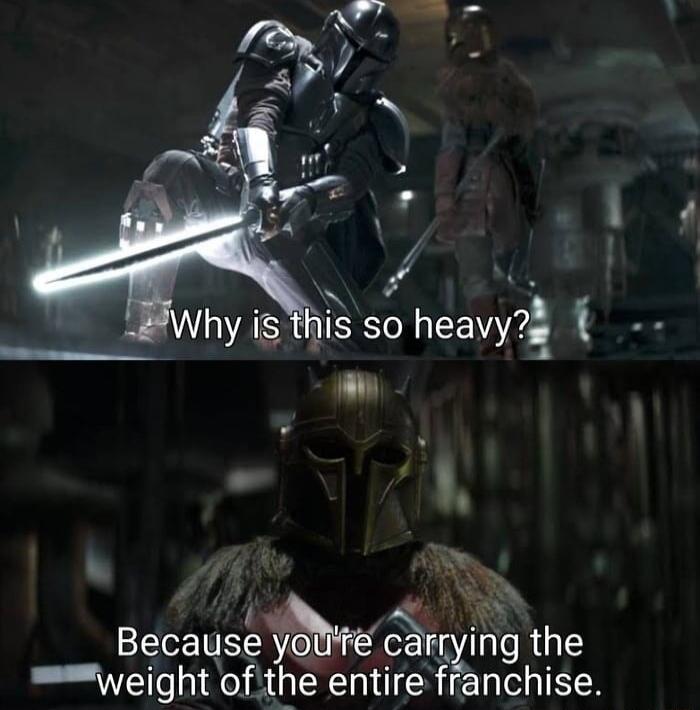 Becausy zzmg the meight of the entire franchise
