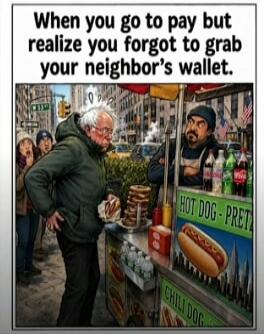 When you go to pay but realize you forgot to grab your neighbor's wallet.