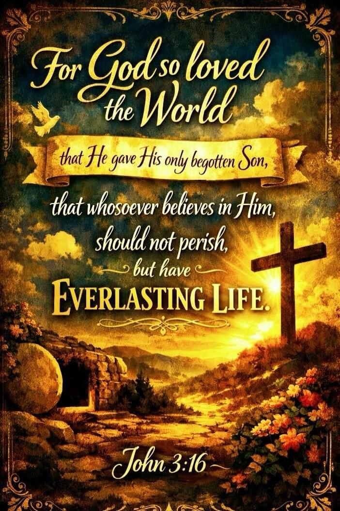 For God so loved the World that He gave His only begotten Son, that whosoever believes in Him, should not perish, but have EVERLASTING LIFE. John 3:16