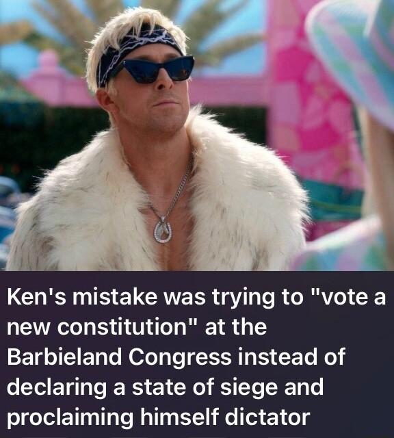 Kens mistake was trying to vote a new constitution at the 2ETgJEET T Holo T o SR T el declaring a state of siege and proclaiming himself dictator