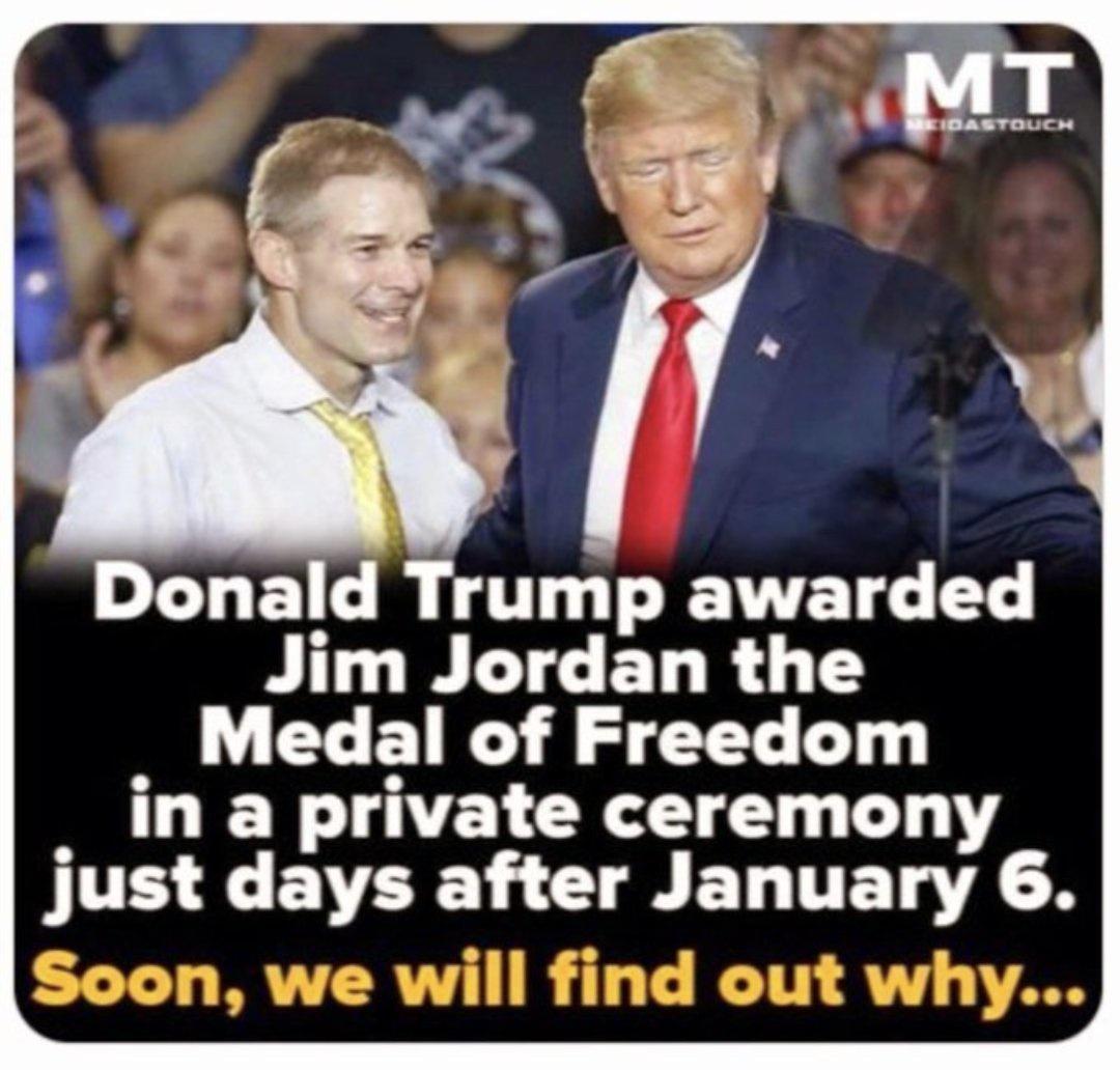Donald Trump awarded Jim Jordan the Medal of Freedom in a private ceremony ITE LB ELTTET AN