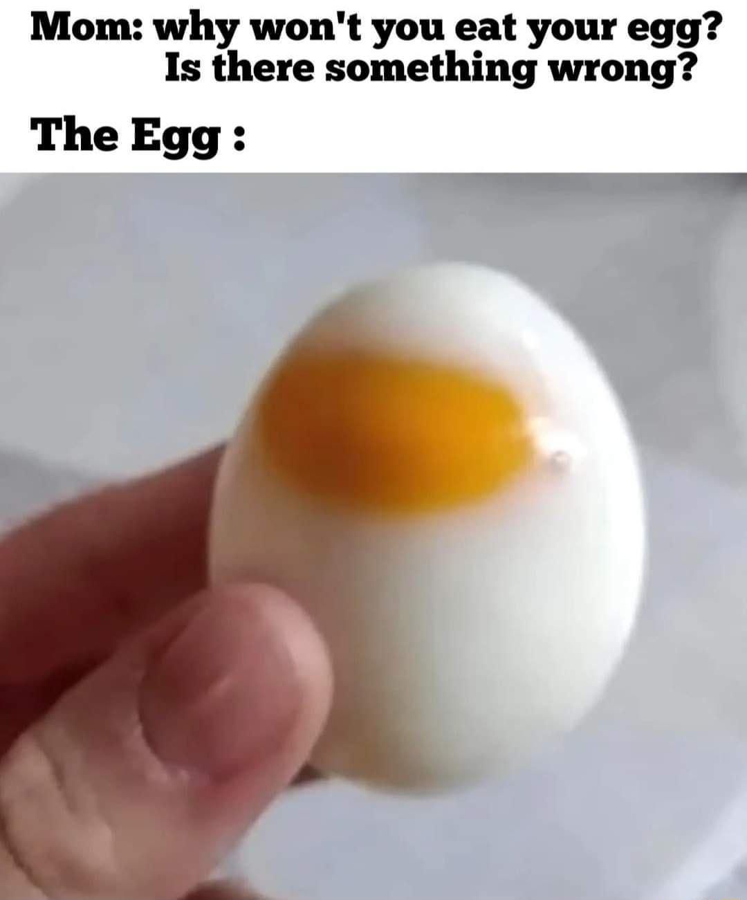 Mom why wont you eat your egg Is there something wrong The Egg PR