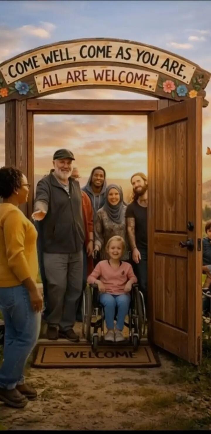 COME WELL, COME AS YOU ARE, ALL ARE WELCOME. WELCOME