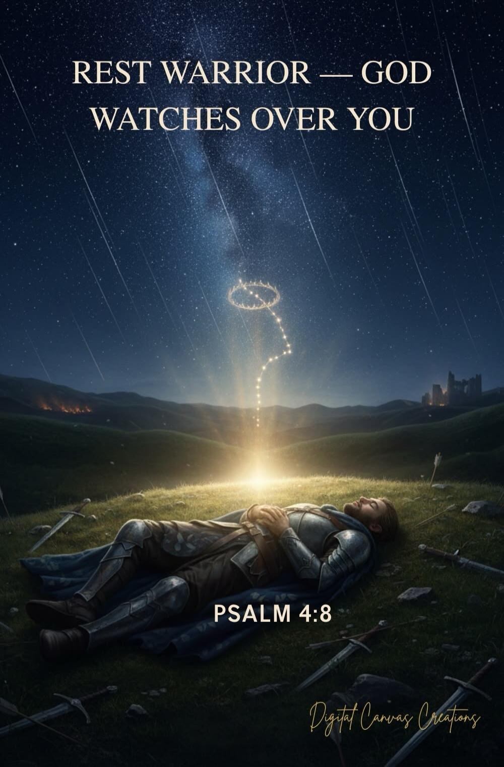 REST WARRIOR — GOD WATCHES OVER YOU PSALM 4:8