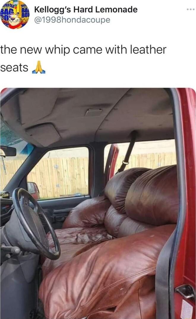 s Hard Lemonade ndacoupe he new whip came with leather seats Ju