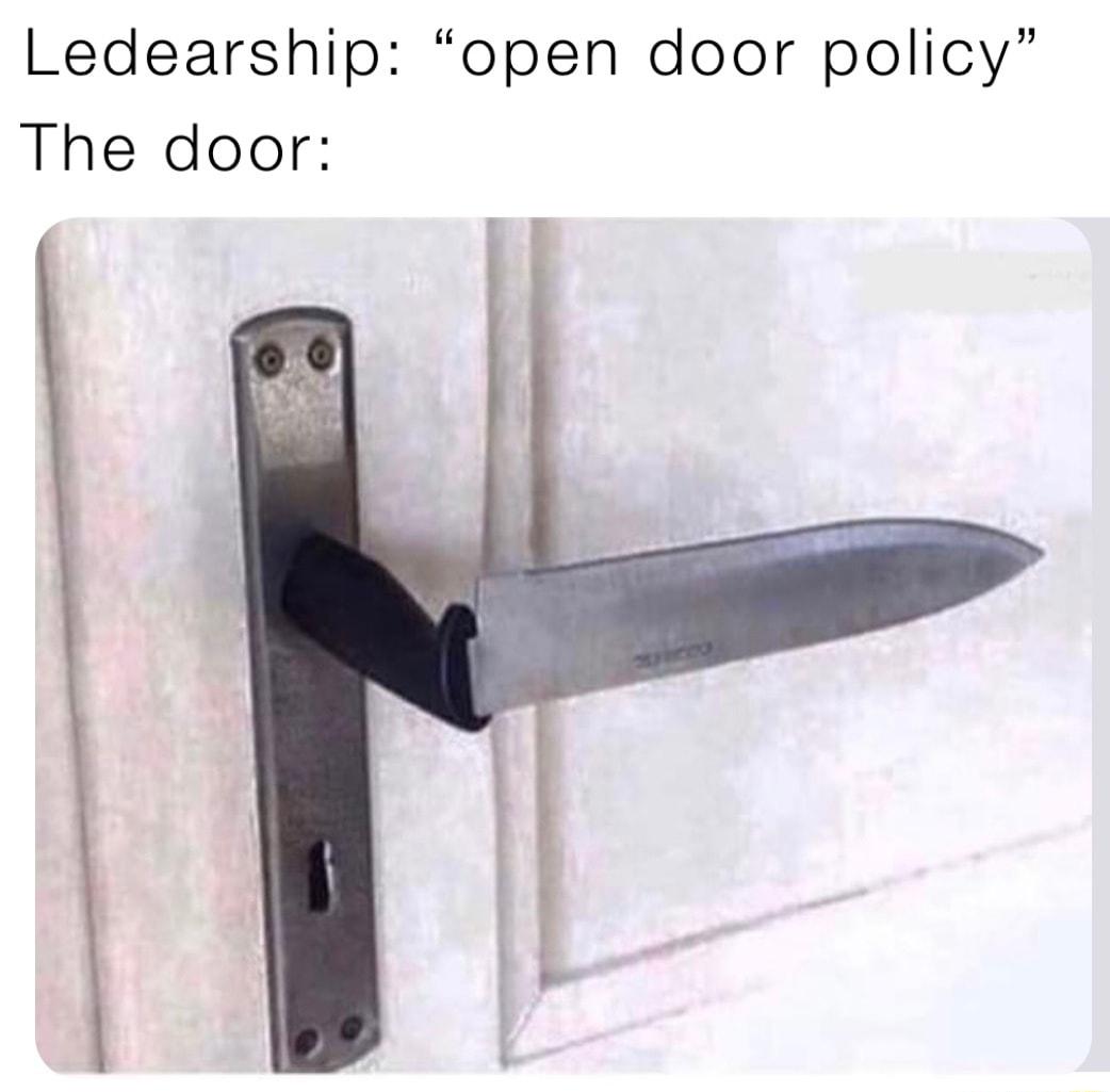 Ledearship open door policy The door