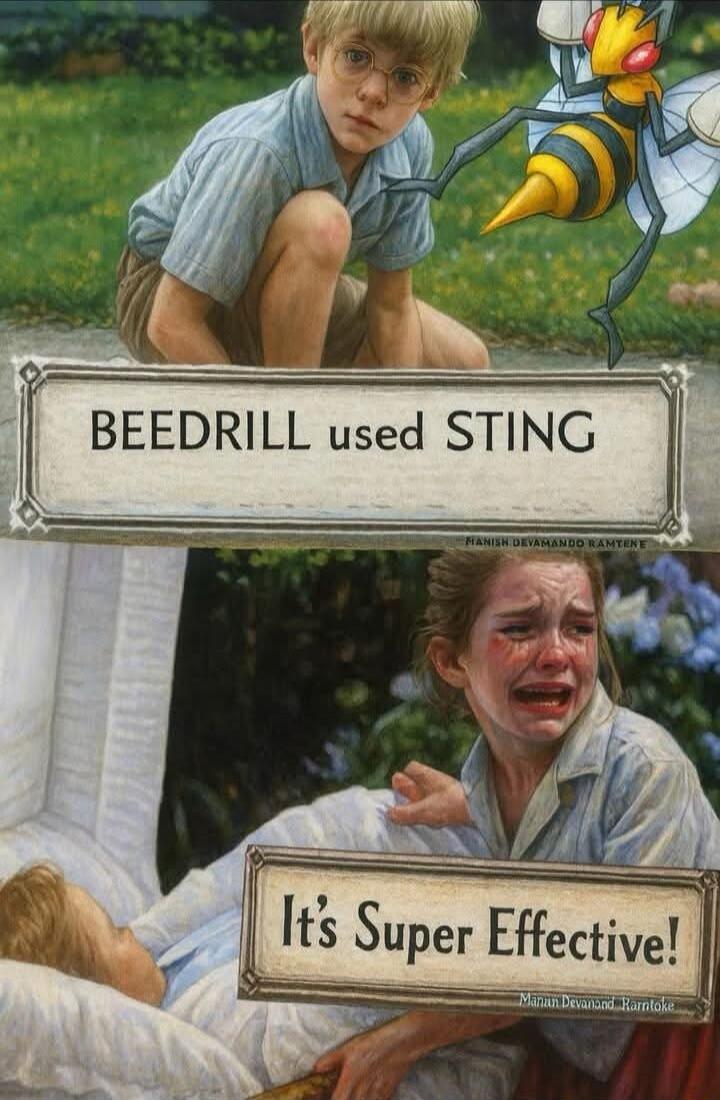 BEEDRILL used STING
It's Super Effective!
