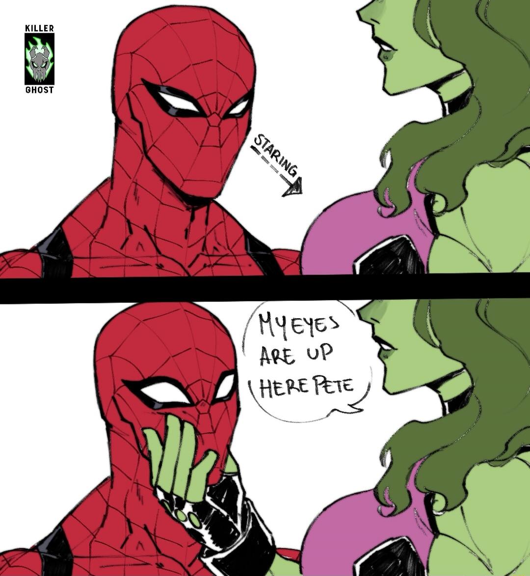 SPIDER-MAN: MY EYES ARE UP HERE PETE