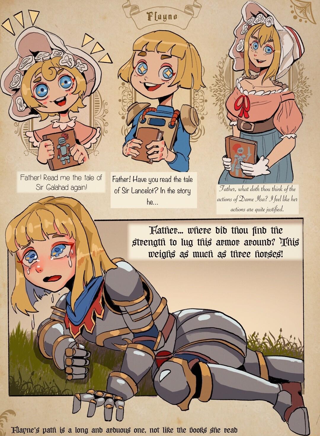 Fatfer where bib thou find the stoengtii o lug 1his armor around This weighs a much as tiree forses