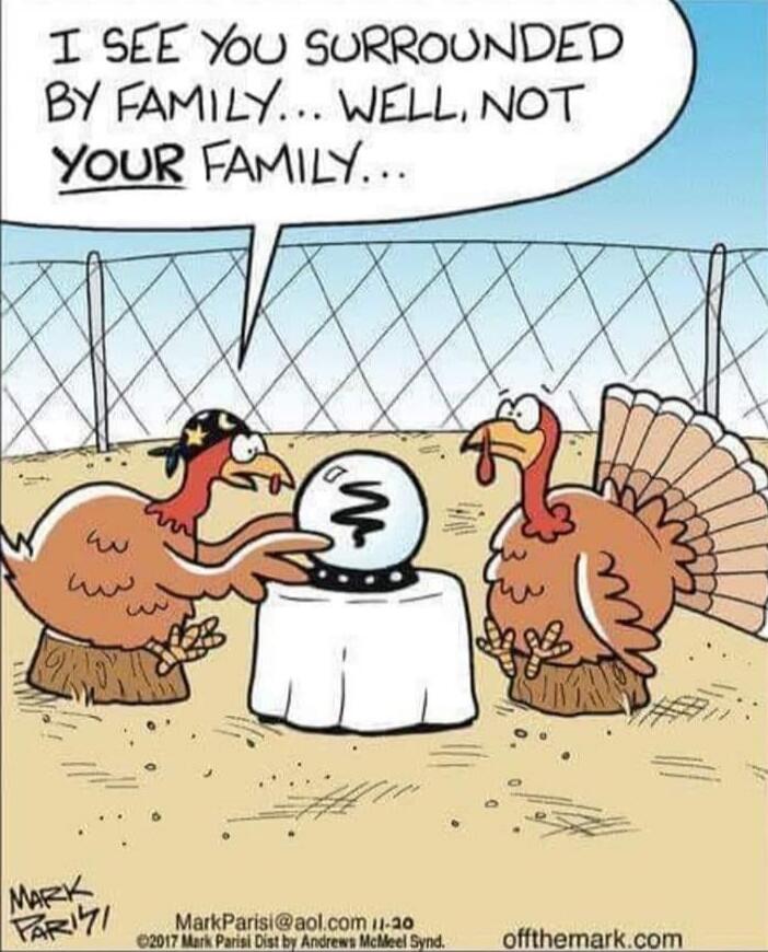 I SEE YOU SURROUNDED BY FAMILY... WELL, NOT YOUR FAMILY...