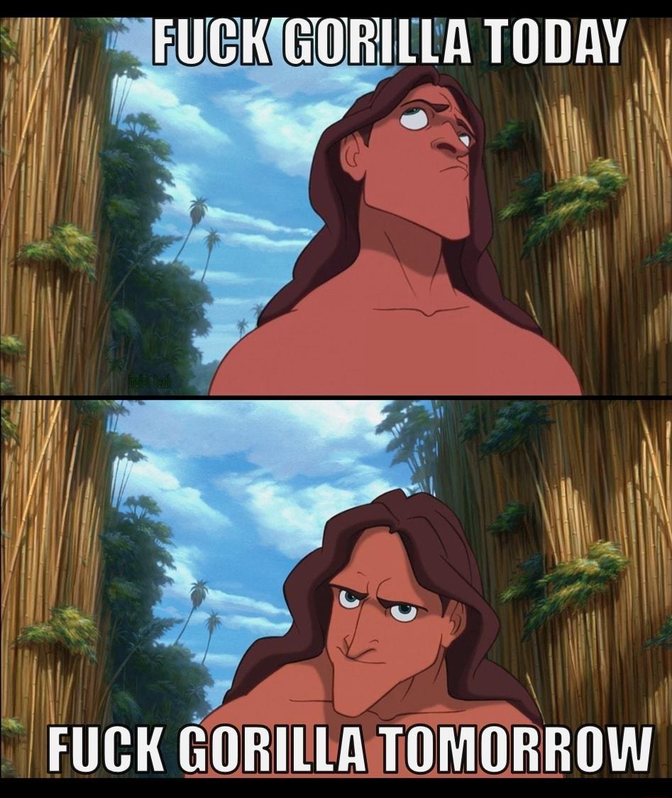 EUCKGORILLA TODAY FUCK GORILLATOMORROW