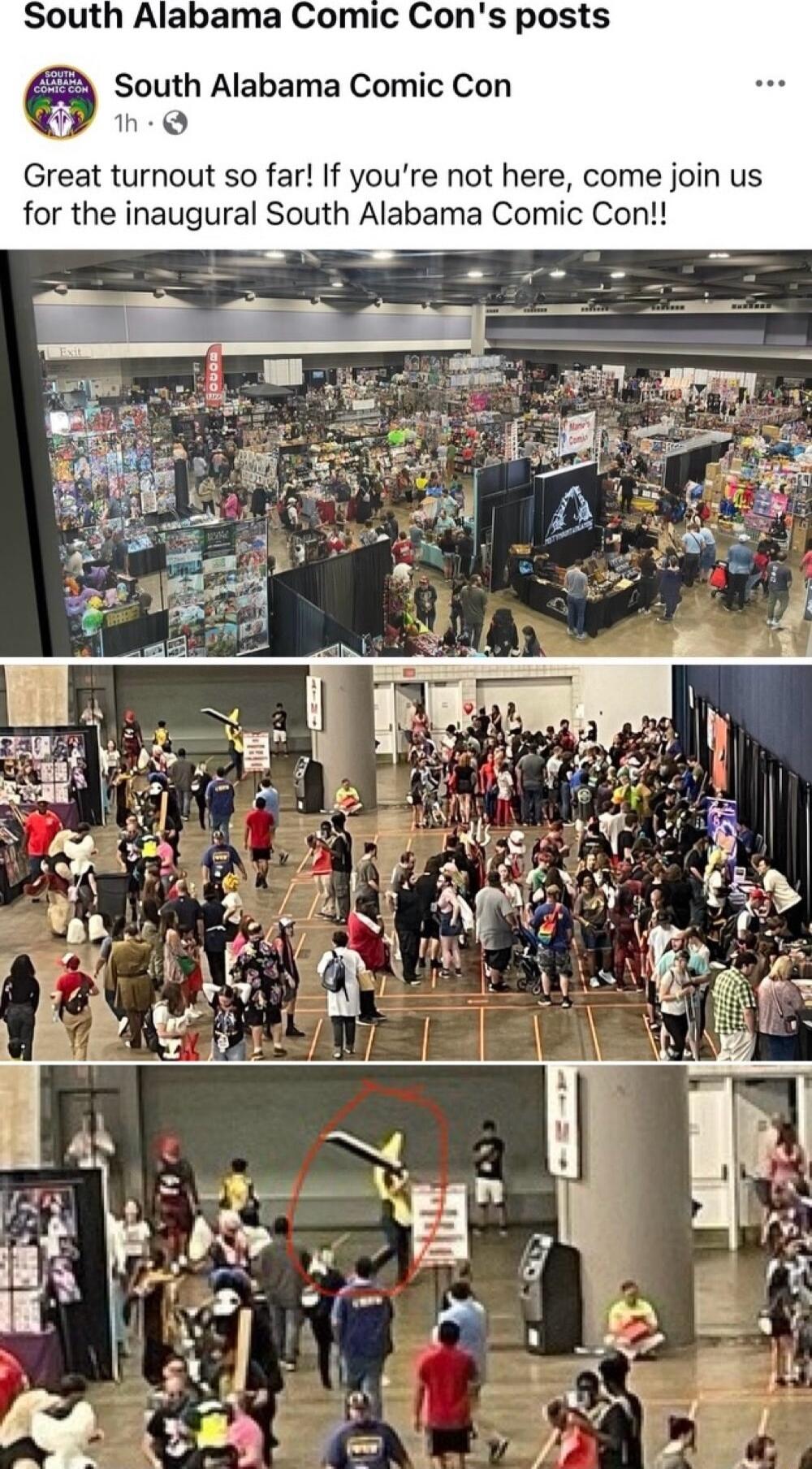 South Alabama Comic Cons posts South Alabama Comic Con h Q Great turnout so far If youre not here come join us for the inaugural South Alabama Comic Con